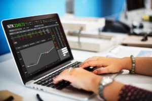 Forex trading graphic concept